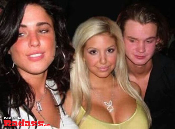 Three people posing for a picture at a party - Did you see that?