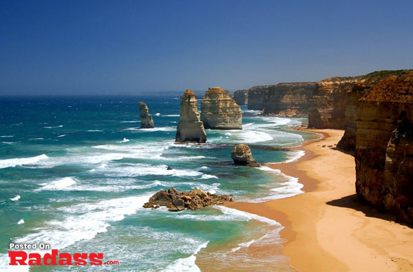 The twelve apostles provide an escape from civilization on the great ocean road in Australia.