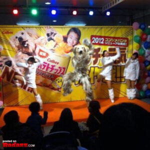 An eccentric performance involving a dog on stage is captured in these 46 bizarre pictures from Japan.