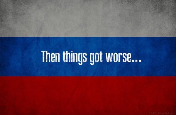 The Russian flag - then things got worse.
Keywords: History, Russian