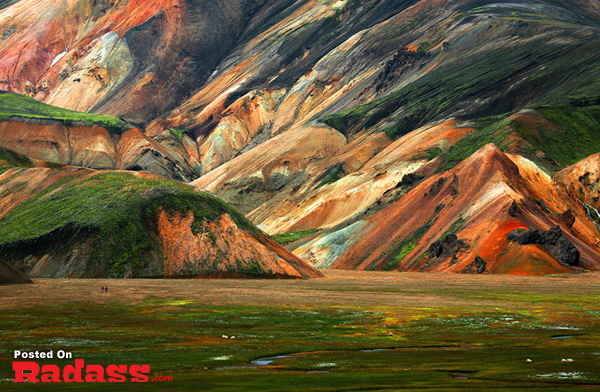 A plethora of colorful mountains.
