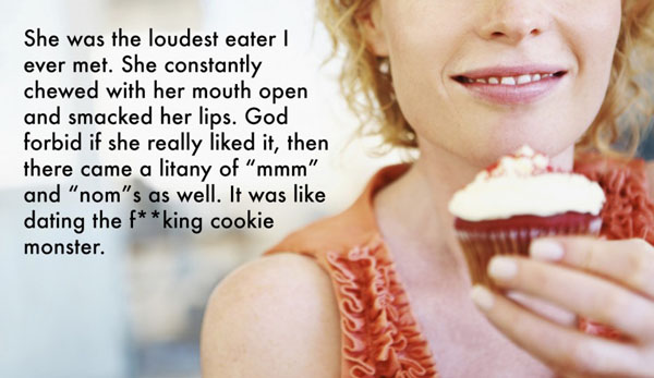 A woman is holding a cupcake with a hilarious quote on it.