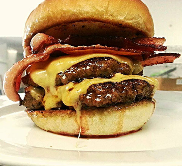 An awesome bacon and cheese burger for 2022.