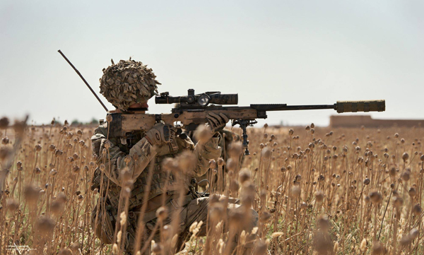 A soldier with a rifle in a field found among plenty of cool pics to brighten your Saturday.