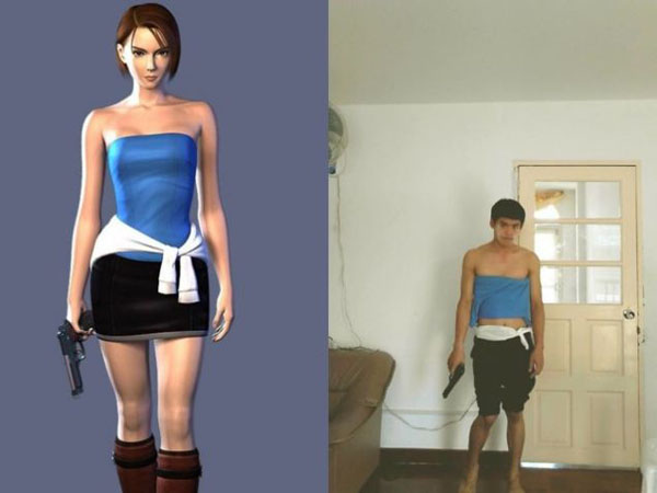 A man's low-cost cosplay delights the internet.