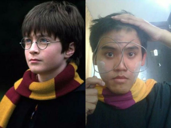 This Guy's Low-Cost Cosplay Makes The Harry Potter Fandom Intensely Engaged.