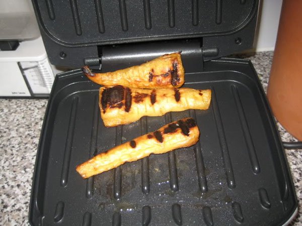 A classic college student meal: grilled carrots.