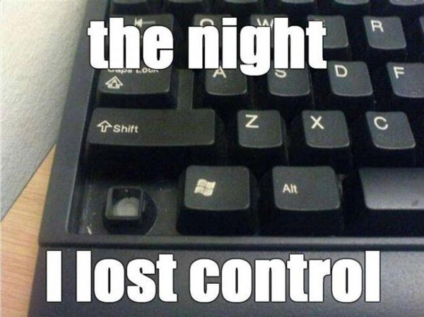 The night i lost control at That's So Pucking Punny.