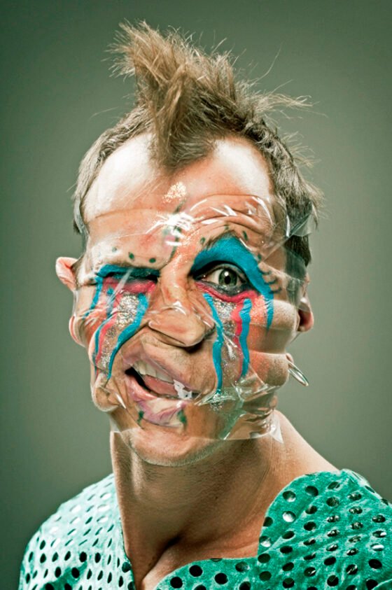 A man creatively adorned with paint on his face featured in Scotch by Wes Naman [33 PICS].