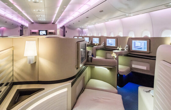 Emirates airways business class.