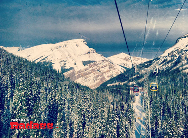 And I think to myself, what a wonderful world as I ride a ski lift up a mountain.
