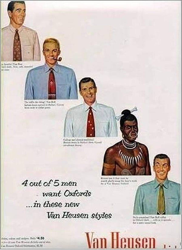 An ad for van hausen men's ties.