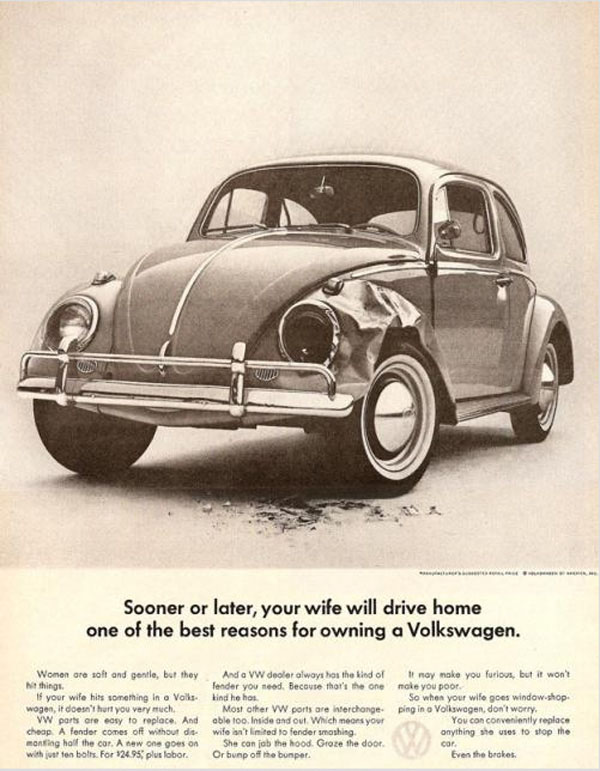 Volkswagen beetle ad.