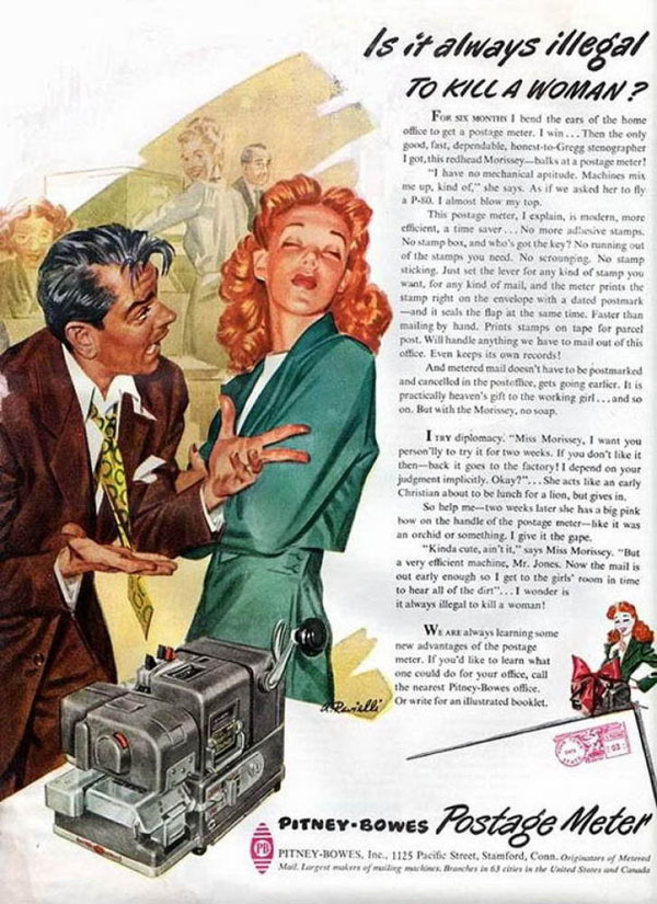 A vintage ad for a camera with a man and a woman.