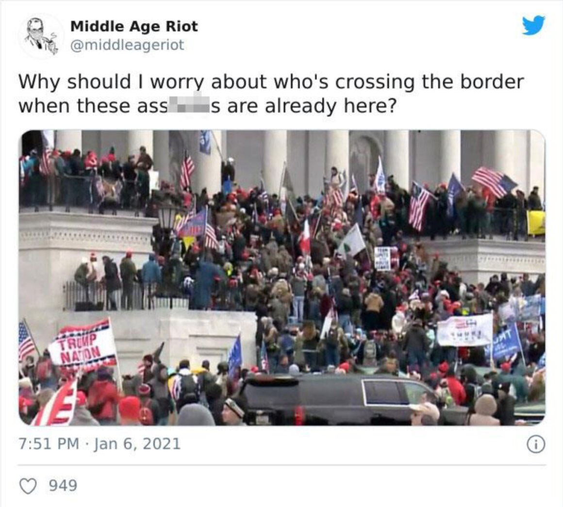 A group of protesters gather in front of Capitol Hill.