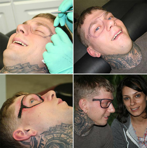 A man permanently marked with a face tattoo showcases what a bad decision looks like forever.