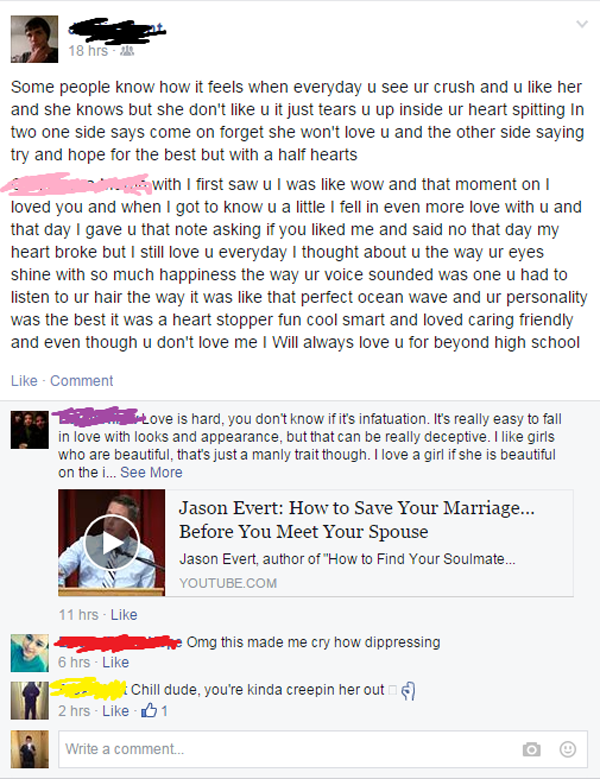 A Facebook page showcasing a couple's love-hate relationship.