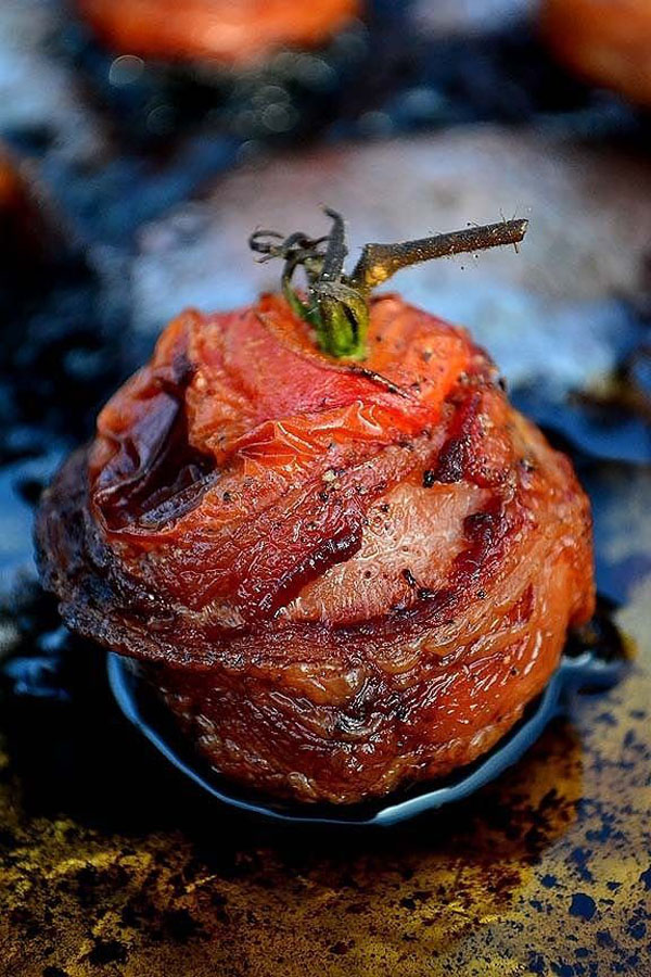 Food Porn Bacon wrapped tomatoes
