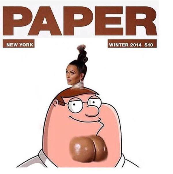 A woman's shiny and bounteous butt on the cover of Paper magazine catches internet attention.