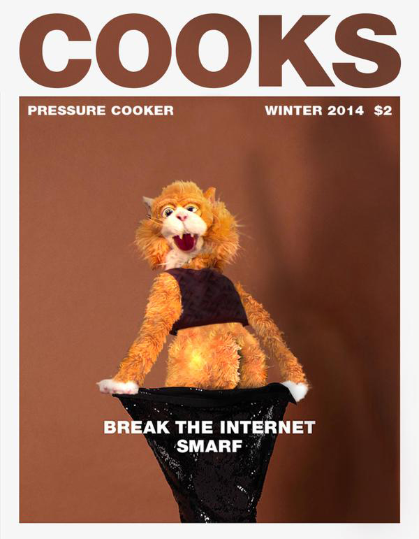 A cat graces the cover of cooks magazine, captivating the internet.