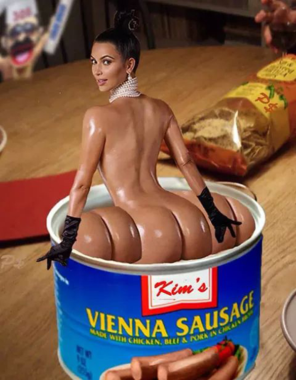 Kim Kardashian bares her shiny butt and the internet can't stop.