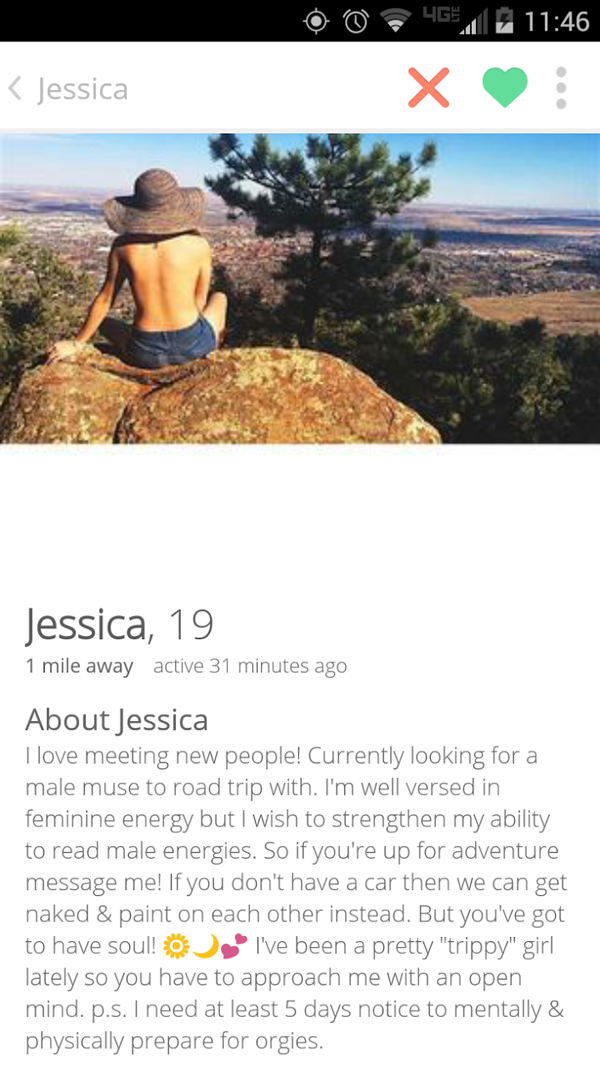 A picture of a woman, one of our top Tinder finds, sitting on a rock.