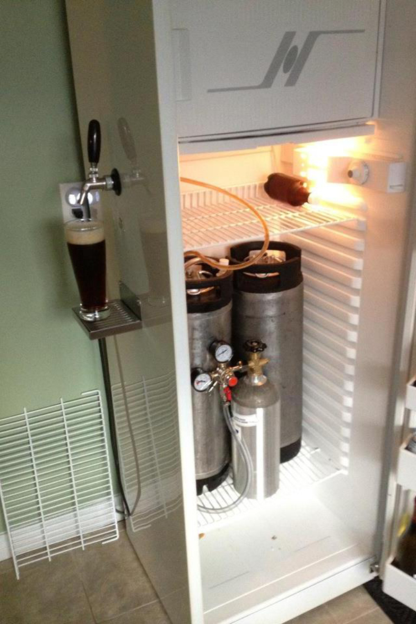 A fridge reflecting your personality based on its beer kegs contents.