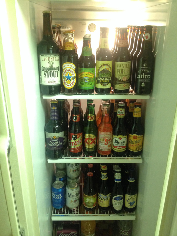 A beer-filled refrigerator revealing your true self.