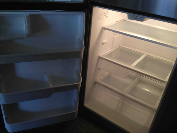 An open refrigerator revealing one's personality.