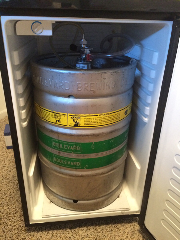 A keg-filled refrigerator revealing who you are based on its contents.