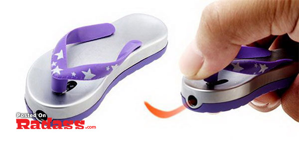 If you're going to light up your summer footwear, make sure you do it in style with this pair of flip flops.