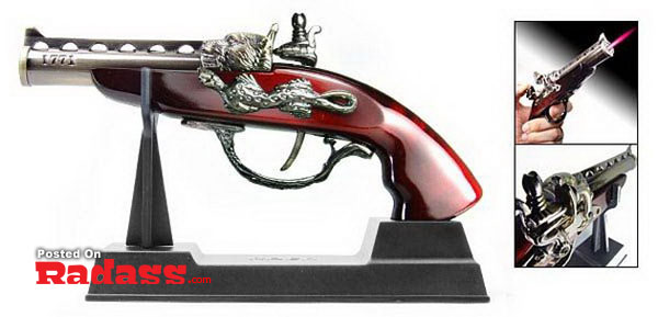 A sleek gun model featuring an exquisite dragon motif, perfect for those who want to smoke in style.