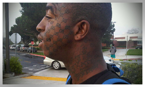 A man with a face tattoo featured on 