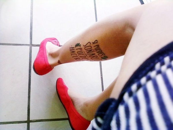 red shoes, tattoo