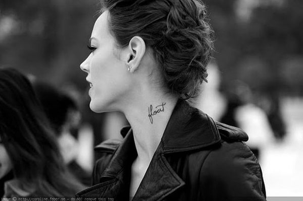 black and white, woman, tattoo