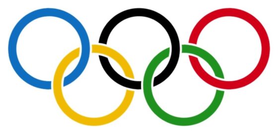 The Olympics - showcasing the rings on a white background.
