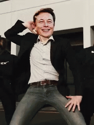 Elon Musk posing photo police officers