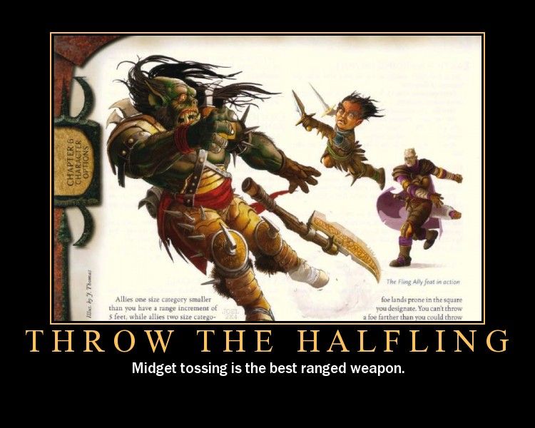 Roll Initiative and Throw the halfling.