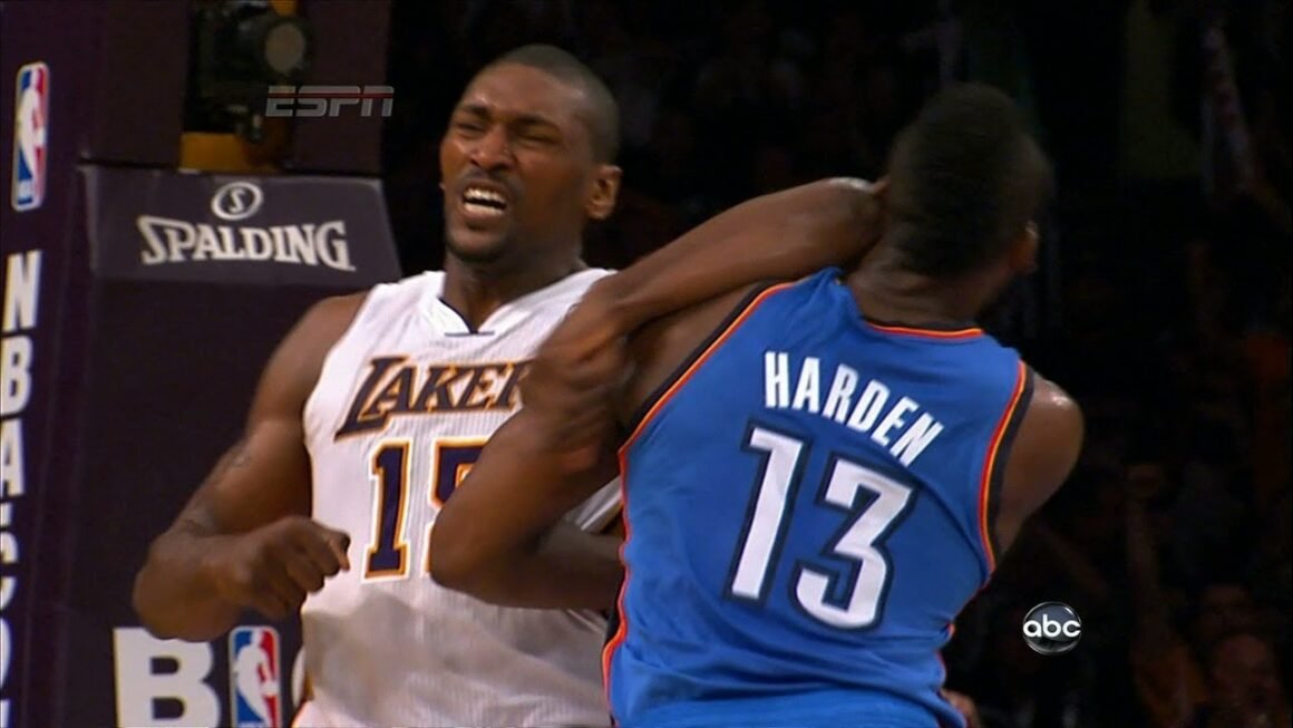 An NBA player gets involved in a physical altercation with another player during a game.