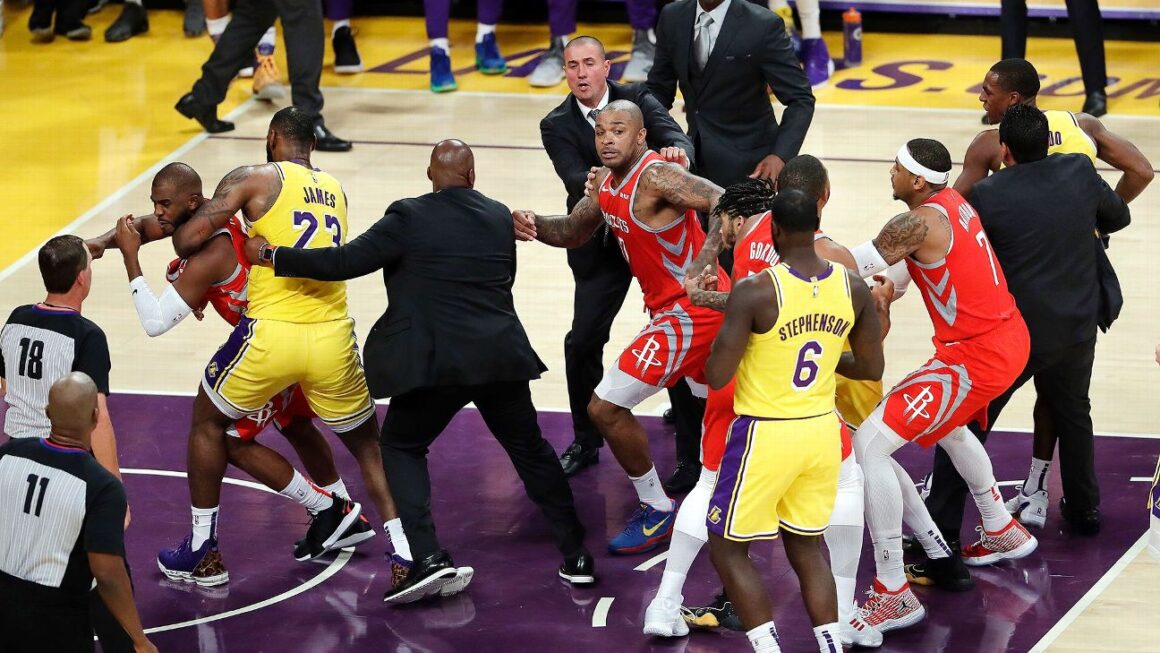NBA players are engaging in heated altercations on the court, behaving badly.