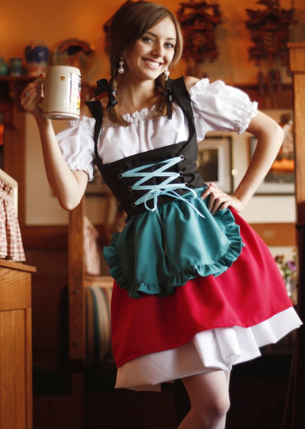 Hottest Oktober fest Girls dressed in Dirndl Oktoberfest costumes. (55)