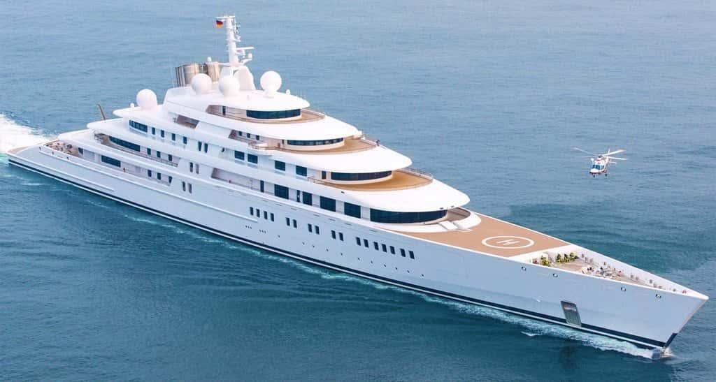 Yachting like a Pro on one of the Most Luxurious Yachts in the World, an aerial view of a large white yacht in the ocean.