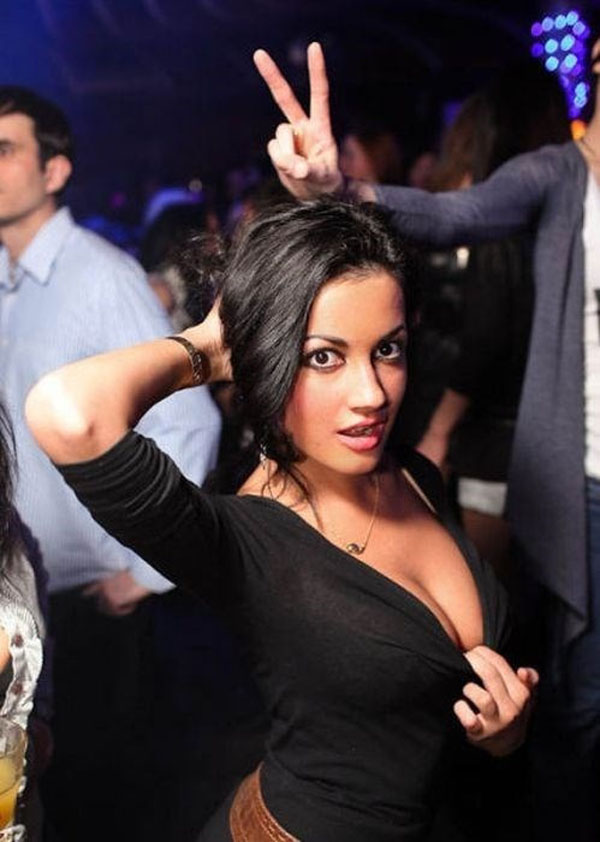 A woman posing for a photo at a nightclub while the girls got a bit wild this weekend (56 pics).