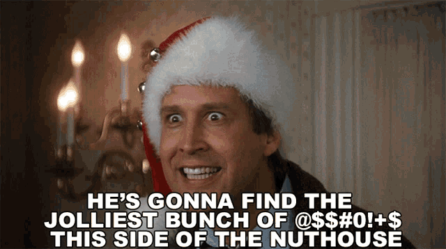 Hes Gonna Find The Jolliest Bunch Of Assholes This Side Of The Nuthouse  Clark Griswold GIF -