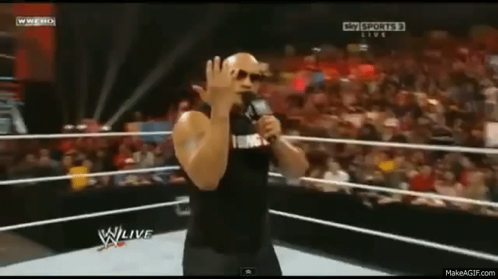 The Rock Says You Can't See Me, I Can See You to John Cena on Make a GIF