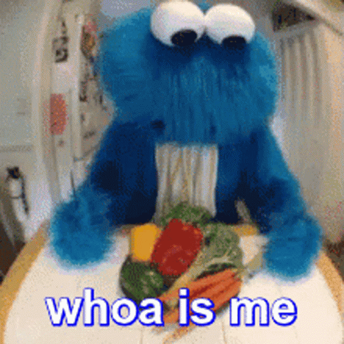 Whoa Is Me Cookie Monster GIF - Whoa Is Me Cookie Monster Dieting -  Discover & Share GIFs