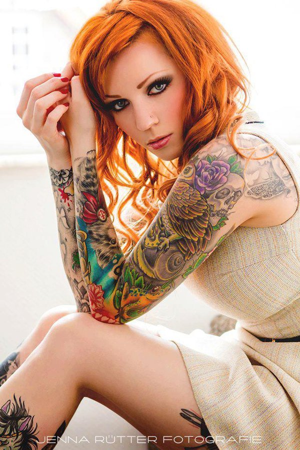Hot redhead girls with tattoos. (12)