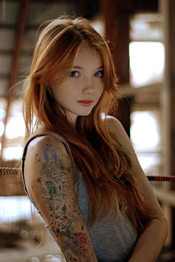 Hot redhead girls with tattoos. (4)