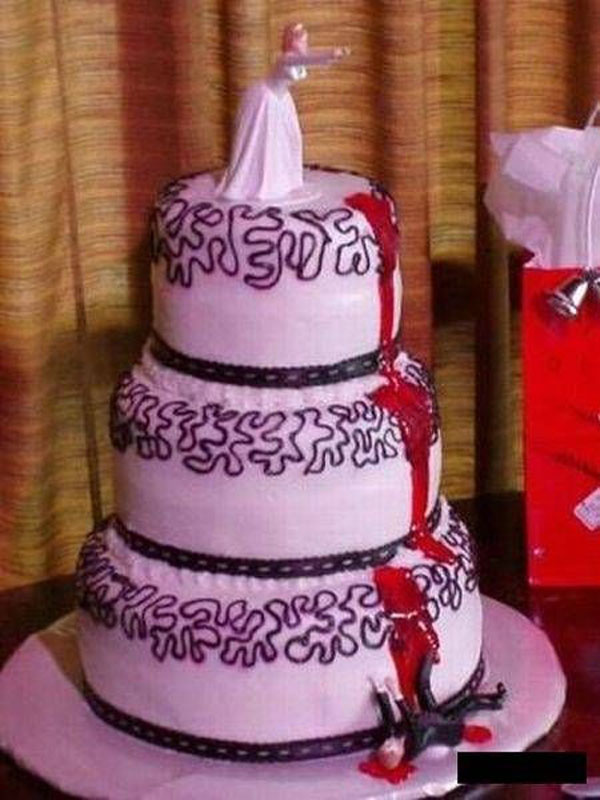 Hilarious Divorce Cake that is better than the wedding cake. (6)