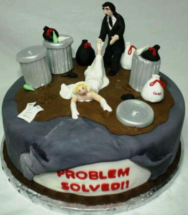 Hilarious Divorce Cake that is better than the wedding cake. (21)